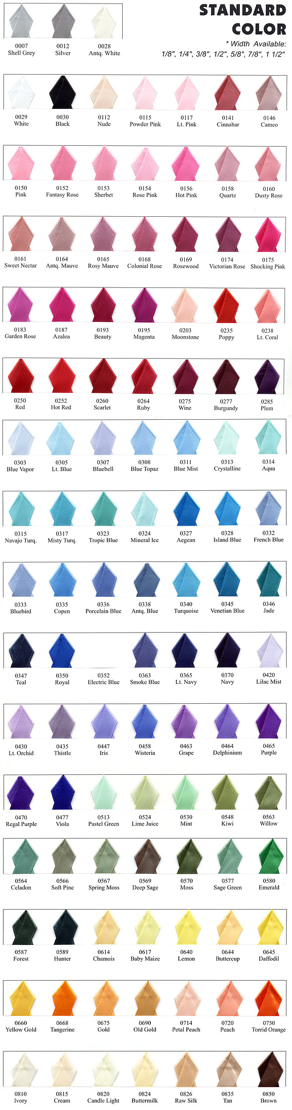 single-face-ribbon-colors