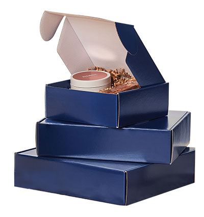 Navy Gloss Mailers Corrugated Mailer Boxes-Item
