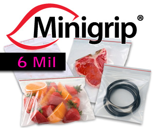 6 Mil. Premium Minigrip Red Lined Bags-Item