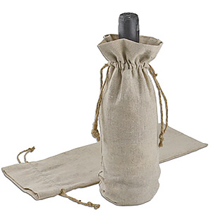 Drawstring Linen Wine Bags-Item