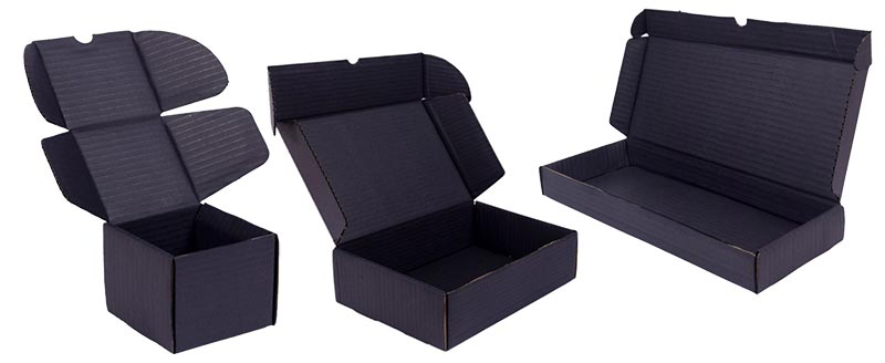 Jet Black Corrugated Mailer   Subscription Box
