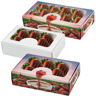 Chocolate Covered Strawberry Window Boxes-Item