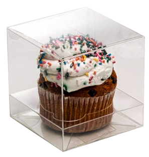 Clear Single Cupcake Box Set-Item