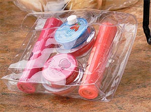 Clear Vinyl Snap Bags w/White Snaps-Item