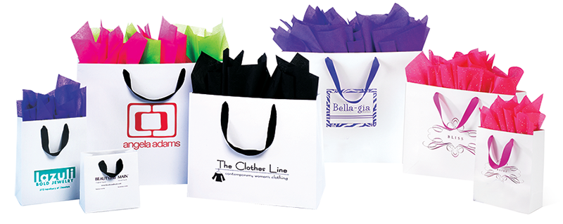 Fancy Ribbon Handle White Euro Totes