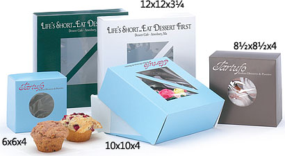 1 Piece Pop-up Window White Cake Bakery Boxes-Item