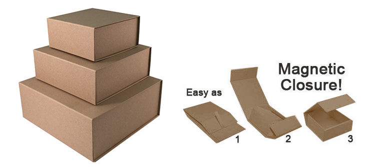 Brown Kraft Magnetic Gift Boxes