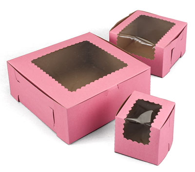 Ohio Valley Pink Window Cupcake Boxes-Item