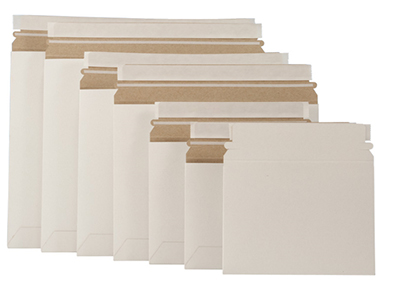 Standard Flat White Self Seal Cardboard Mailers-Item