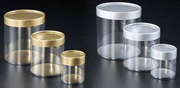 Semi Rigid Round Box w/ Metallic Lid