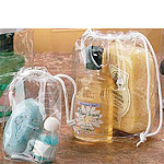 6 Gauge Vinyl Cosmetic Bags w/Drawstring