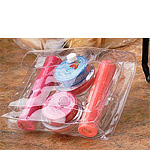 Clear Vinyl Snap Bags w/White Snaps