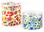 PET Clear Floral Print Cylinder Boxes