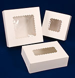 White Window Cake Bakery Boxes