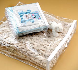 Vinyl Blanket Bags w/Sewn Seams and Top Zipper-Item