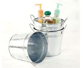 6 1/2in. Galvanized Pail w/Side Handles