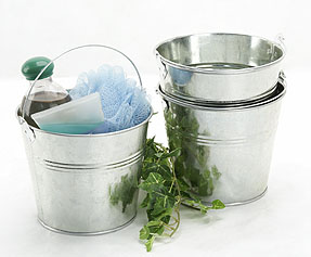 Galvanized Pails w/Metal Handle-Item