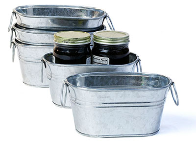 6 in.Oval Galvanized Tub
