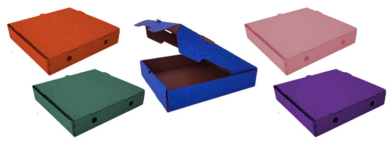 Plain Corrugated Colored Pizza Boxes
