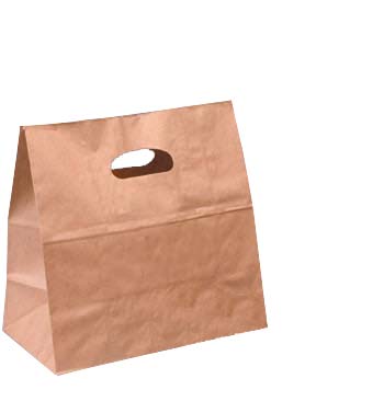 Brown Kraft Die-cut Take Out Bag-Item
