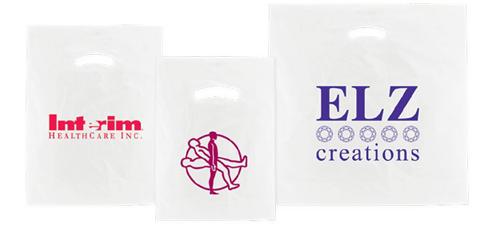 Super White Imprinted Diecut Handle Bags