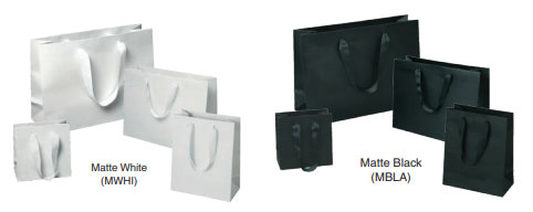 Laminated Manhattan Bags w/ Grosgrain Handles