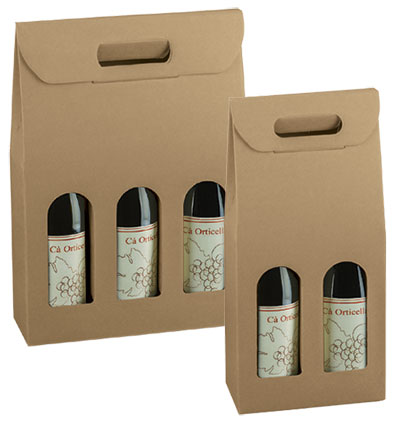 Smooth Natural Kraft Italian Wine Boxes-Item
