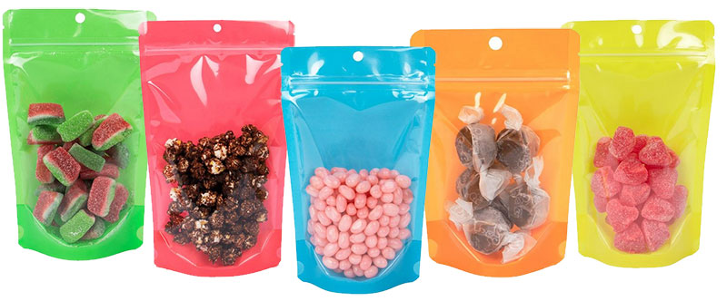 Neon Color 4mil Stand Up Pouches