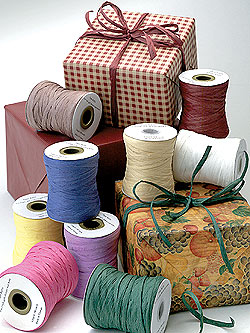 Paper Raffia Ribbon On Rolls