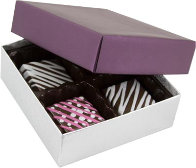 Plum & Silver Silk 2-Tone Candy Box