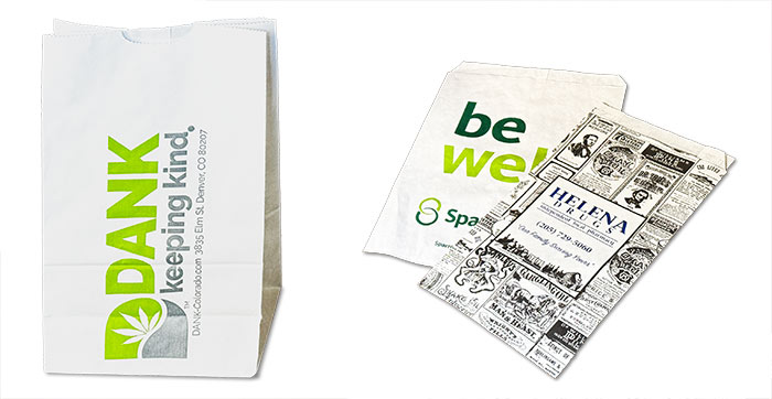 Custom Printed White Merchandise Bags