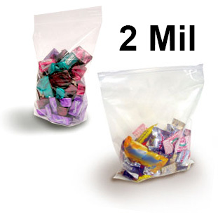 Crystal Clear 2 Mil FDA Polypropylene Zip Style Bags-Item