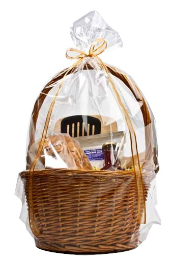 Clear Round Bottom Polypropylene Gift Basket Bags-Item