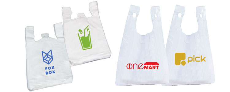 Imprinted Lo Density T Shirt Bags