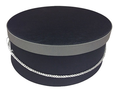 Black w/ Grey Band Hat Boxes-Item