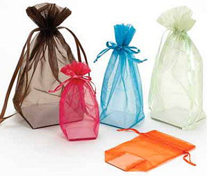 Sheer Square Bottom Pouches