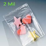 2 mil. Layflat Polyethylene Bags