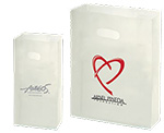 Frosted Clear Imprinted SOS Diecut Handle Bags