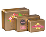 Gold Color Metallic Tins w/Full Color Imprint