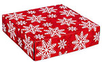 Red and White Snowflake Corrugated Mailer Boxes