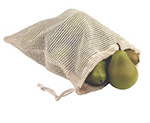Natural Cotton Net Drawstring Pouches