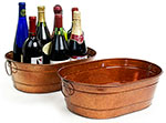 15in. Oval Tub Copper Finish Tub w/Side Handles