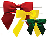 Pretied Satin Bows With Wire Twist