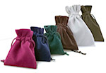 Royal Suede Drawstring Pouches