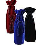 Velvet Wine Bag with matching Drawstring Cord