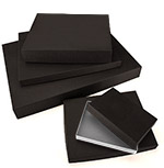 General Purpose Rigid 2 Piece Shallow Black Boxes