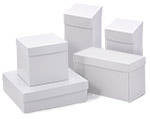 White High Walled 2 Piece Box w/Rigid Setup Lids