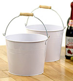 8 1/2in. White Pail Wooden Handle