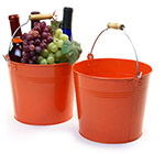8 1/2in. Tangerine Pail Wooden Handle