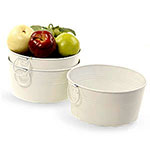8in. White Galvanized Round Tub